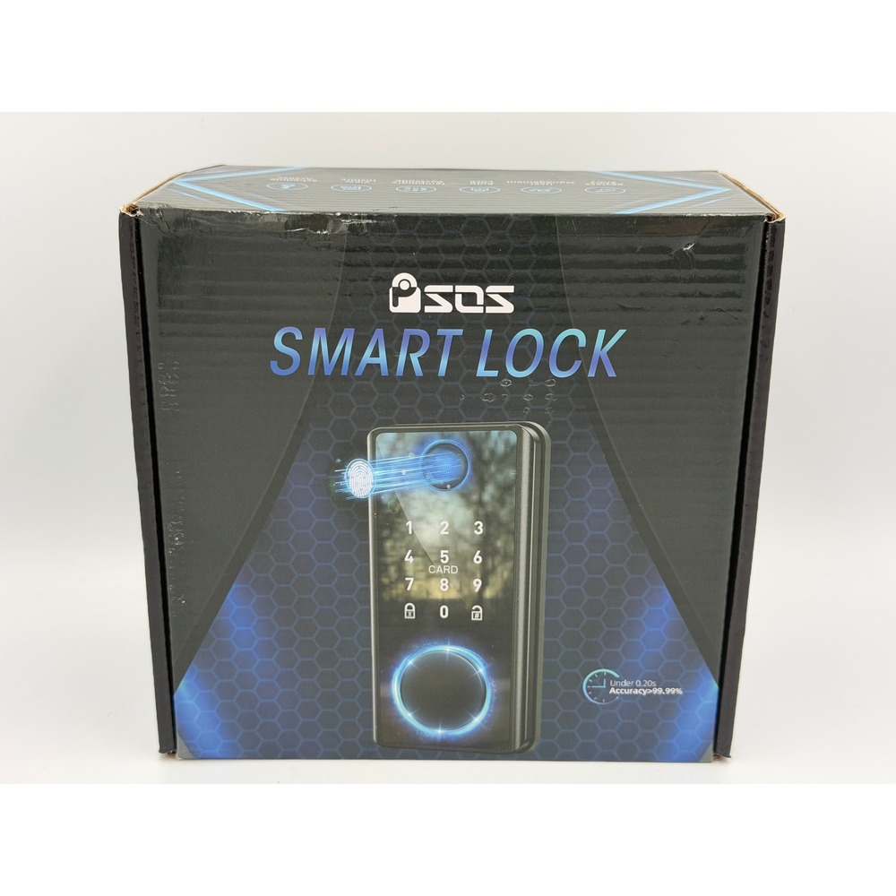 Smonet Smart Lock Keyless Entry Door Lock Fingerprint Keypad Deadbolt Black New